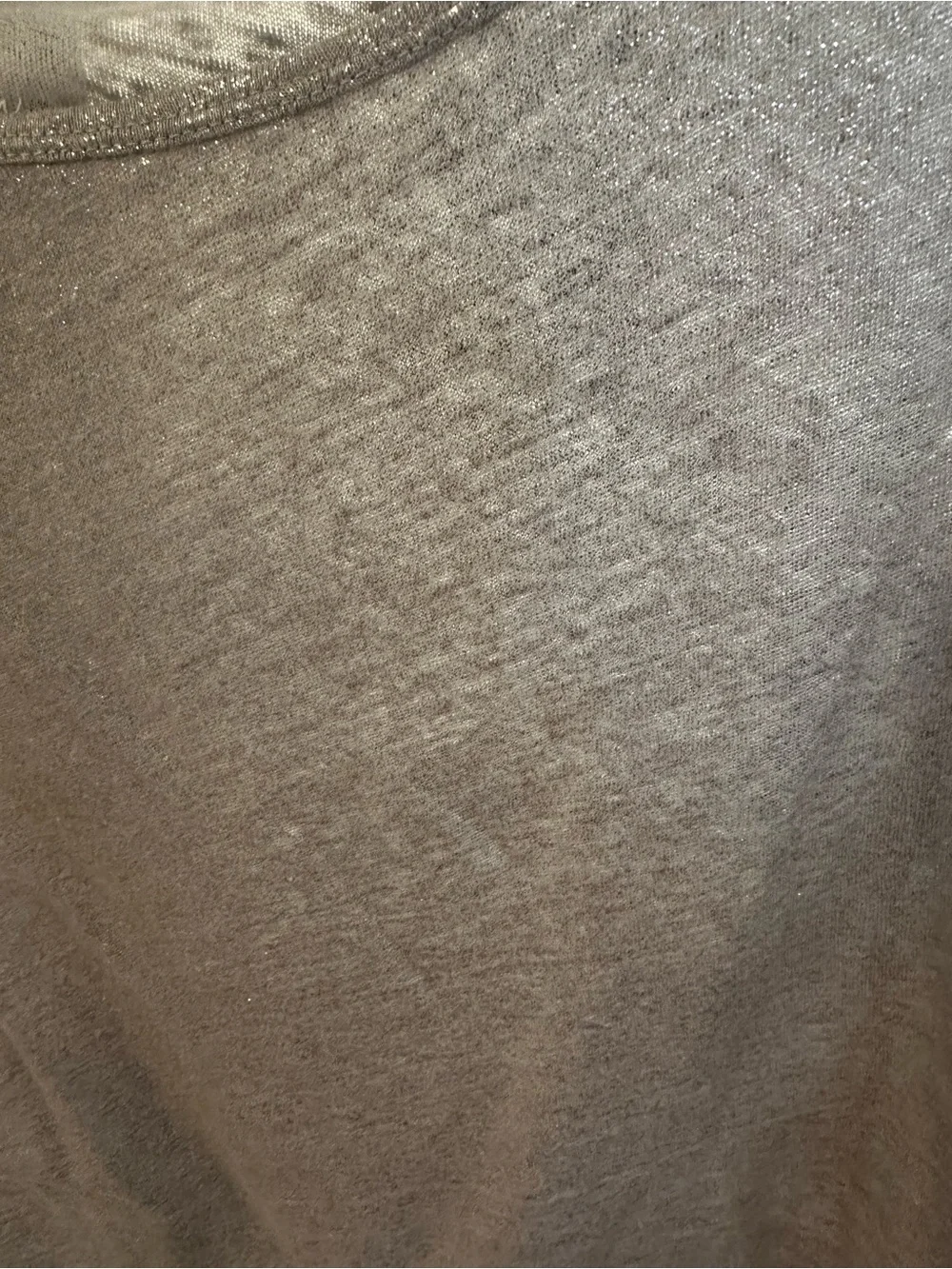 Jcrew Metallic Gray Boatneck Top - Lightweight 3/4 Sleeve - Picture 3 of 3